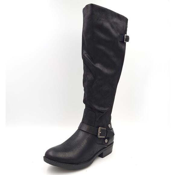 Baretraps Yanessa2 Women Tall Slouch Riding Boots Size US 5M Wide Calf Black TRO - Picture 1 of 9